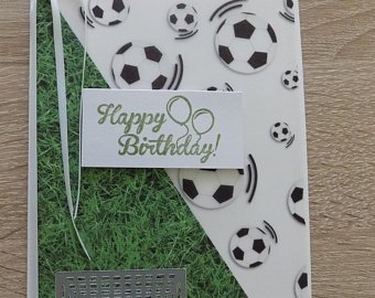 Glückwunschkarte zum Geburtstag Fußball